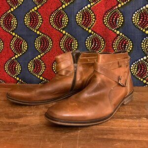 ALDO - Made In Portugal - Vintage Mens Size 12 Zipper Buckle Ankle Leather Boots